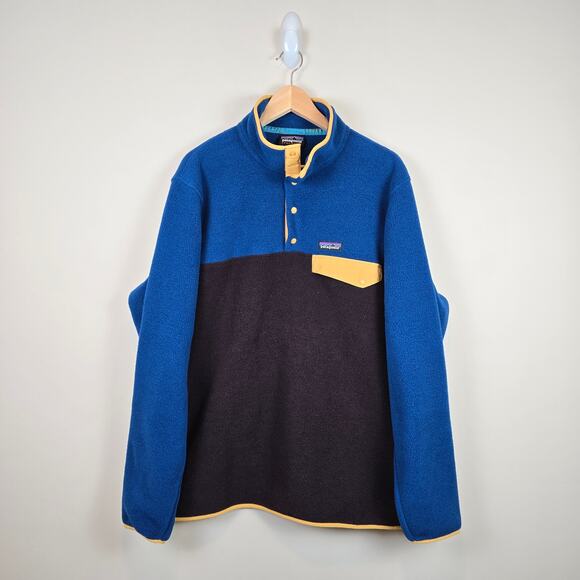 Patagonia Mens Lightweight Synchilla Snap T Fleece Pullover Size XL ObsidianPlum - Picture 1 of 4